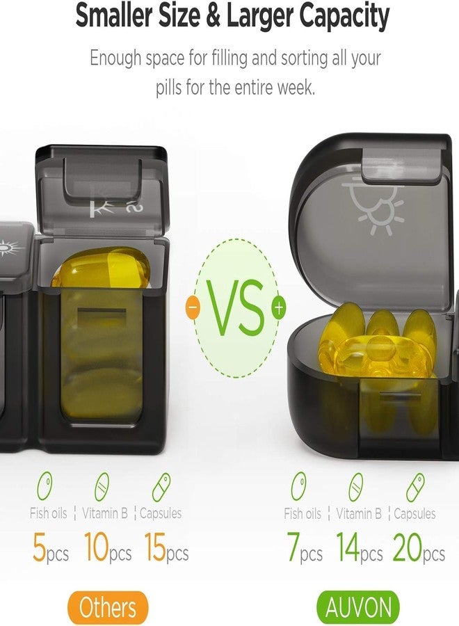 FENNEC MART Weekly Pill Box Organiser, 7 Day 3 Times A Day, Portable, Large Compartments - Image 2